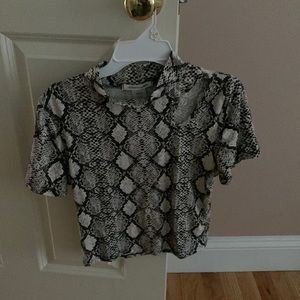 Cute Snake Skin Patterned Shirt (Kids size large- fits women size XS or S)
